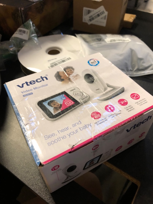 Photo 1 of VTech VM819 Baby Monitor with Camera and Audio, 2.8” Screen Portable Baby Camera, Night Vision, 2-Way Audio, Temperature Sensor and Lullabies, Secure Transmission No WiFi, Ideal for Baby/Elderly/Pet