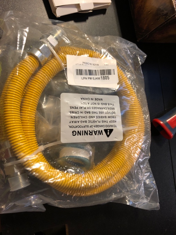 Photo 1 of 72" Dryer Gas Line Hose/Appliance 3/4 Flexible Natural Gas Line with Connector 1/2" MIP 1/2"FIP 3/4"MIP Fitting,5/8" OD(1/2" ID) Gas Range Connector Kit for Gas Stove,Dryer,Water Heater-by MIFLUS