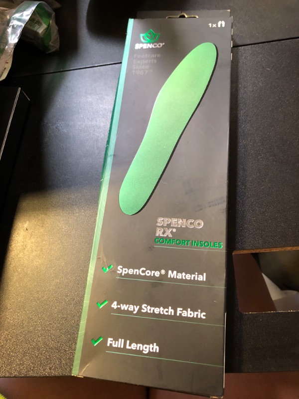Photo 1 of Spenco Rx Comfort Thin Lightweight Cushioning Orthotic Shoe Insole, Women's 11-12.5/Men's 10-11.5