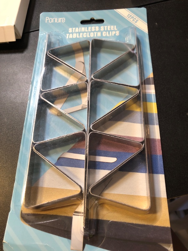Photo 1 of 12 Pack Tablecloth Clips - Heavy Duty Picnic Table Clips, Stainless Steel Table Cloth Cover Clamps, Table Cloth Holders Ideal for Restaurant Picnics Marquees Weddings Graduation Party