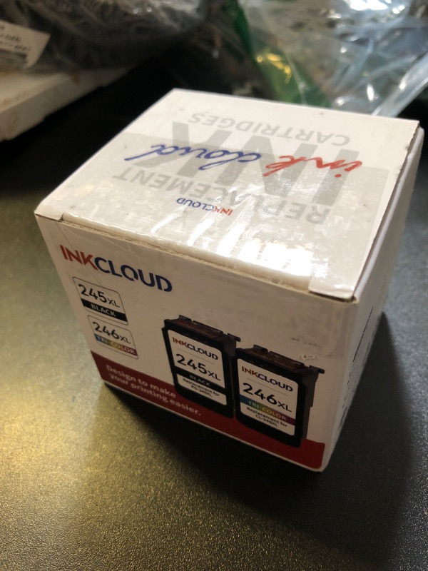Photo 1 of INKCLOUD Compatible Ink Cartridges Replacement for Canon PG-245XL CL-246XL for Canon Pixma MX492 MX490 MG3022 MG2920 MG2522 TS202 MG2420 MG2520 MG2922 IP2820 Printer Ink (1 Black,1 Tri-Color)