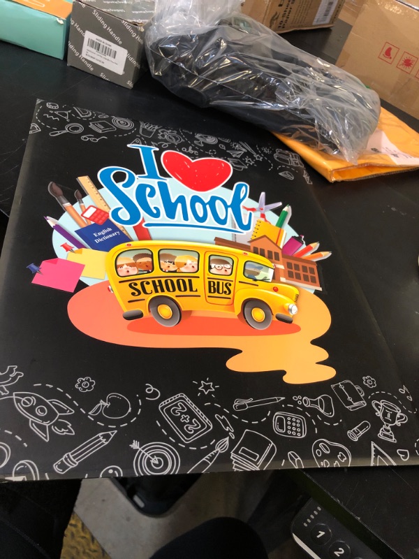 Photo 1 of PETCEE First Day of School Board Sign - 11"x14" Double Sided Reusable and Erasable 1st First & Last Day of Preschool Pre-K Chalkboard Sign Photo Prop Gift Back to School Supplies for Kids Son Daughter