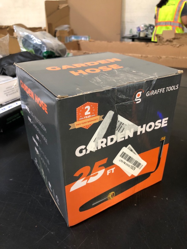Photo 1 of Giraffe Tools Garden Hose 25FT Lightweight Lay Flat Water Hose Kink Free Flexible Hose with 9 Spray Function Nozzle?Black?