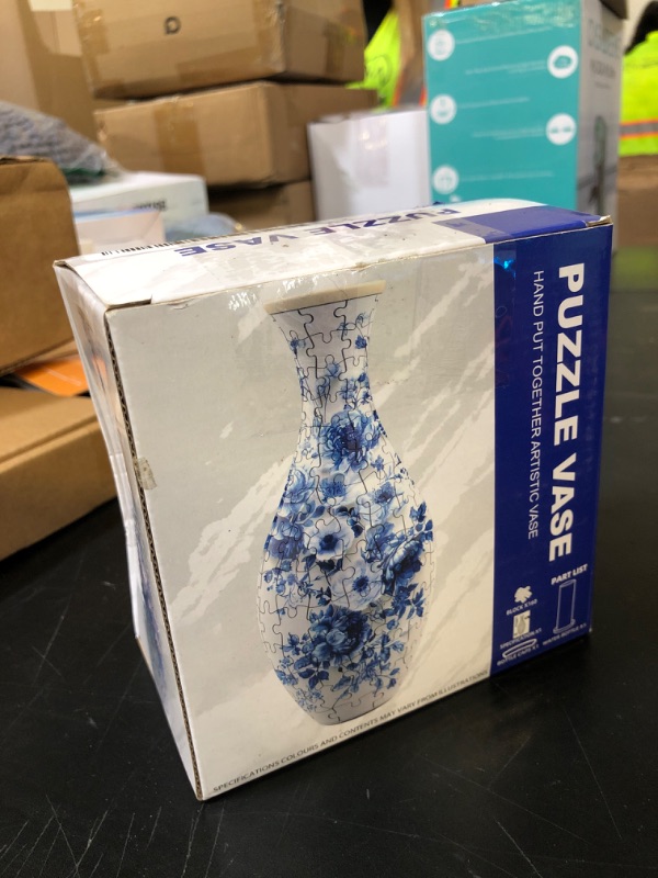 Photo 1 of wowsome 3D Puzzle Vase for Adults,Puzzle Planter Pot for Women,3D Art Jar Puzzles for House Flowers Arrangements and Home Decoration (Roses and Butterflies A)
