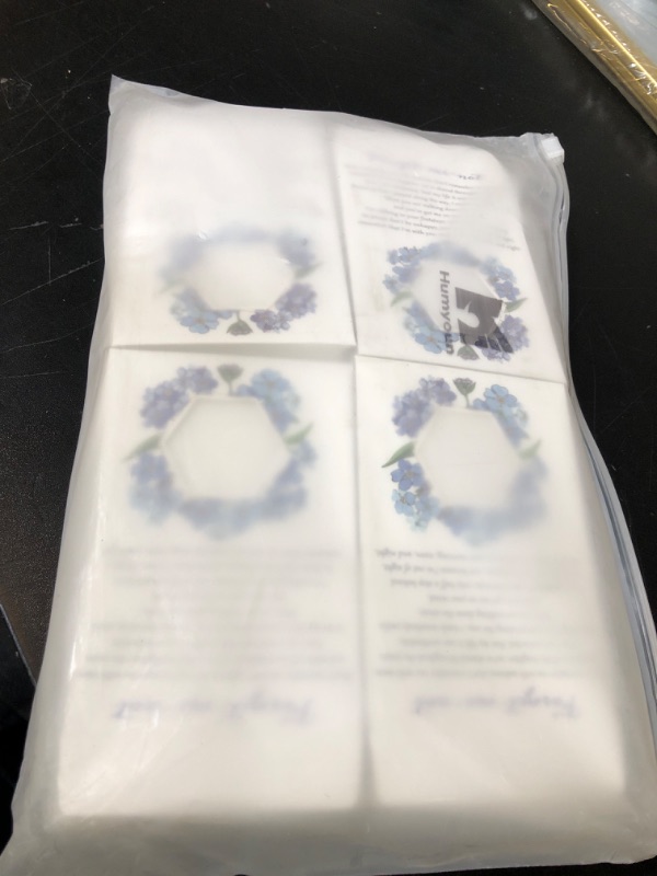 Photo 1 of Humyoun 100 Pcs Forget Me Not Seed Packets Envelopes with Clear Window Resealable Seed Organizer Storage Bag Celebration of Life Packets for Funerals Loss of Loved One