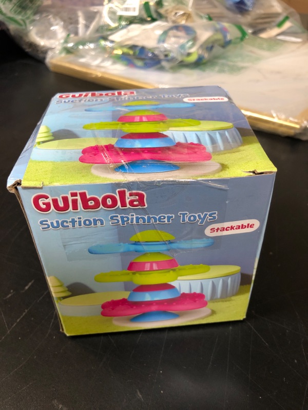 Photo 1 of Guibola Suction Cup Spinner Toys for 1 Year Old Boy Girl 3PCS Spinning Toys for Toddlers 1-3 Sensory Toys Infant Bath Toys Travel Toys for Babies 10-12 Months, First Birthday Baby Gifts for 1 Year Old