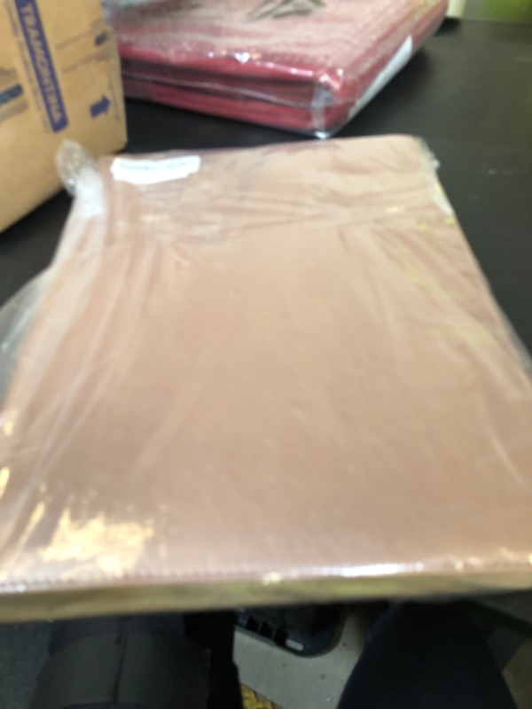 Photo 1 of Darolin [Zippered] Portfolio Padfolio Organizer Binder with Clipboard, Leather Business Interview Resume Document Holder Folder Planner Organizer for Office Conference Notepad Bag for Women - RoseGold