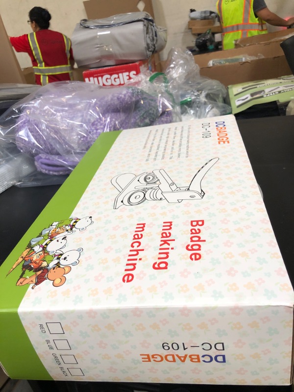 Photo 1 of MK.Bear Button Maker Machine 58mm (2.25 in) Installation-Free, DIY Button Pin Maker Machine, Button Badge Press Machine with Free 100pcs Button Maker Supplies & Pictures & Circle Cutter & Magic Book