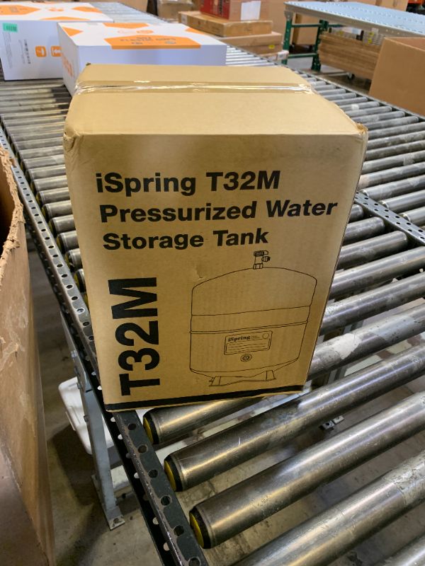Photo 1 of iSpring T32M Pressurized Water Storage Tank with Ball Valve for Reverse Osmosis RO Systems, 4 Gallon, 1/4" Tank Valve Included, White
