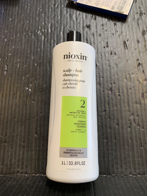Photo 1 of Nioxin Scalp + Hair Thickening System 2 Shampoo| For Natural or Untreated Hair with Progressed Thinning| With Niacinamide and Biotin| 33.8 Fl oz.