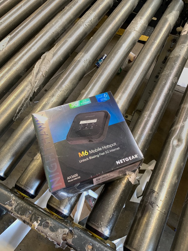 Photo 1 of NETGEAR Nighthawk M6 5G Mobile Hotspot, Router with Sim Card Slot, Modem, Portable WiFi Device for Travel, Unlocked with Verizon, AT&T, and T-Mobile, WiFi 6, 2.5Gbps (MR6150)