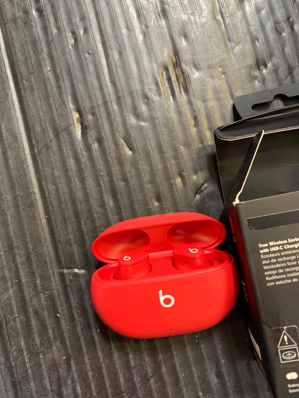 Photo 1 of Beats Studio Buds - True Wireless Noise Cancelling Earbuds - Compatible with Apple & Android, Built-in Microphone, IPX4 Rating, Sweat Resistant Earphones, Class 1 Bluetooth Headphones - Red