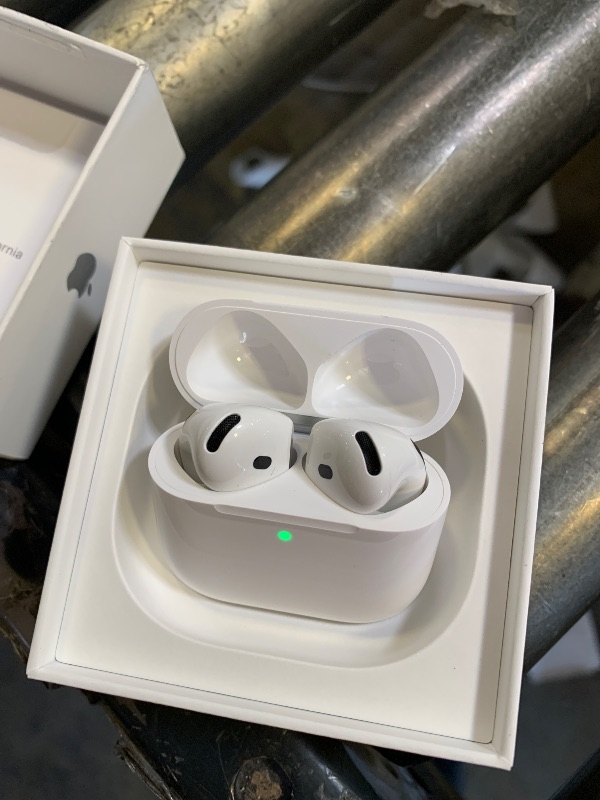 Photo 1 of Apple AirPods 4 Wireless Earbuds, Bluetooth Headphones, with Active Noise Cancellation, Adaptive Audio, Transparency Mode, Personalized Spatial Audio, USB-C Charging Case, Wireless Charging, H2 Chip