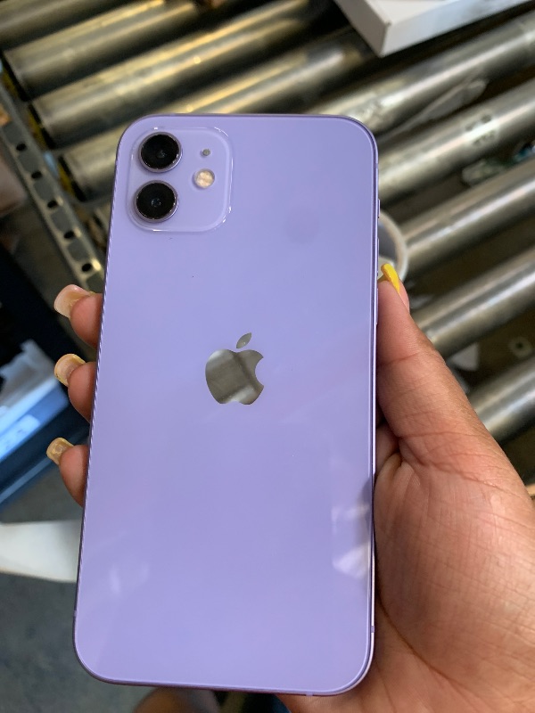 Photo 1 of Apple iPhone 12, 64GB, Purple - Unlocked (Renewed)