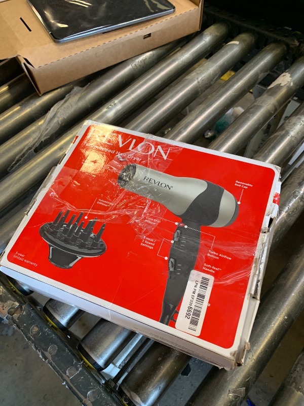 Photo 1 of REVLON Turbo Hair Dryer with Advanced Ionic Technology, Ceramic Coating | Turbo Heat and Cold Shot Features, 1875 Watts for Fast Drying and Shine (Silver)