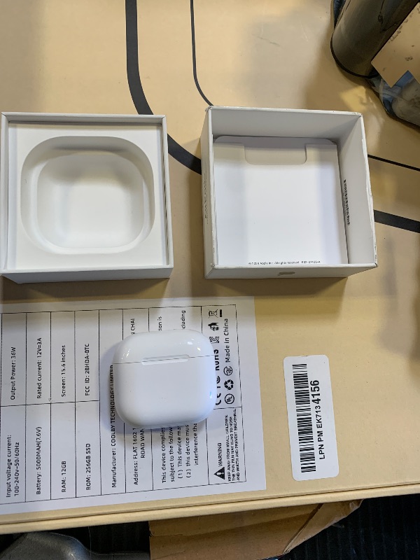 Photo 1 of Apple AirPods 4 Wireless Earbuds, Bluetooth Headphones, with Active Noise Cancellation, Adaptive Audio, Transparency Mode, Personalized Spatial Audio, USB-C Charging Case, Wireless Charging, H2 Chip