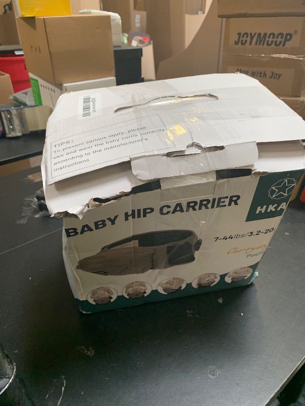 Photo 1 of HKAI Baby Hip Carrier, Mom’s Choice Award Winner, Baby Carrier with Adjustable Waistband & Breathable Mesh, Ergonomic Carrier with Non-Slip Hip Seat Surface for Newborns & Toddlers, (Grey)