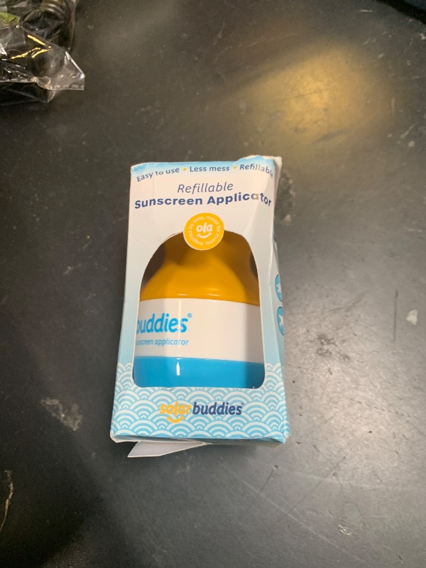Photo 1 of Solar Buddies Sunscreen Applicator - Single Blue - Refillable Roll on Sponge Sunscreen, Suncream & Lotion Applicator For Kids, Adults & Families - Holds 3.4fl oz, Perfect Size for Travel