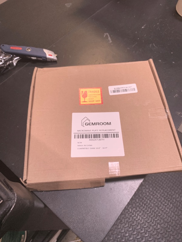 Photo 1 of Gemroom 10.6" Microwave Plate Replacement Compatible with GE WB48X21336 Toshiba 12570000001011, 10 5/8 Inch Microwave Glass Turntable Plate of Danby 12570000001012 12570000A25472