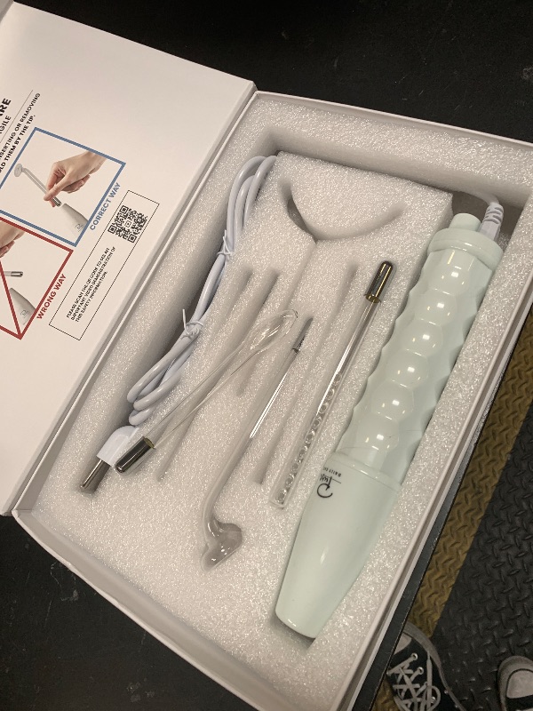 Photo 1 of NuDerma Clinical Skin Therapy Wand - Portable Skin Therapy Machine w 6 Fusion Neon + Argon Wands – Anti Aging - Clarifying - Skin Tightening & Radiance - Wrinkle Reducing