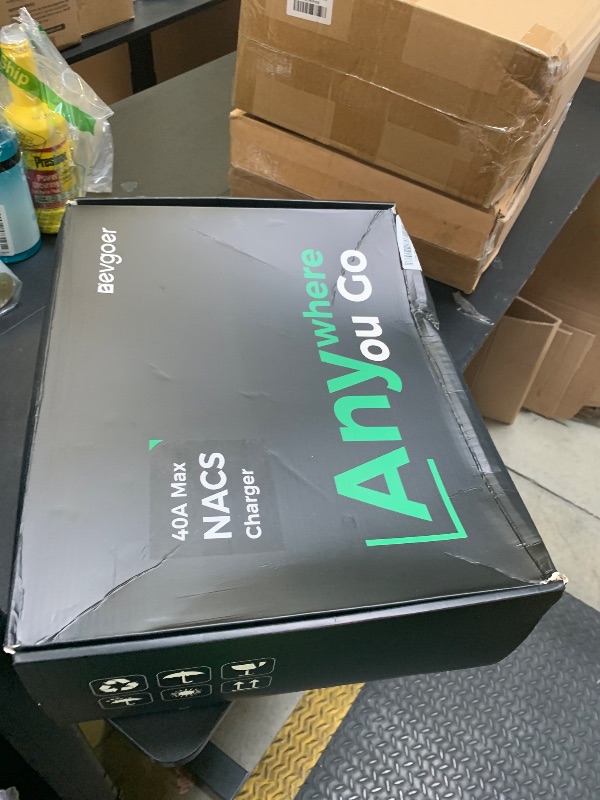 Photo 1 of Level 2 EV Charger for Tesla, 40A 240V NEMA 14-50P Portable Electric Charger,Adjust Current and Schedule Time for Home and Outdoor (16.4 Ft)