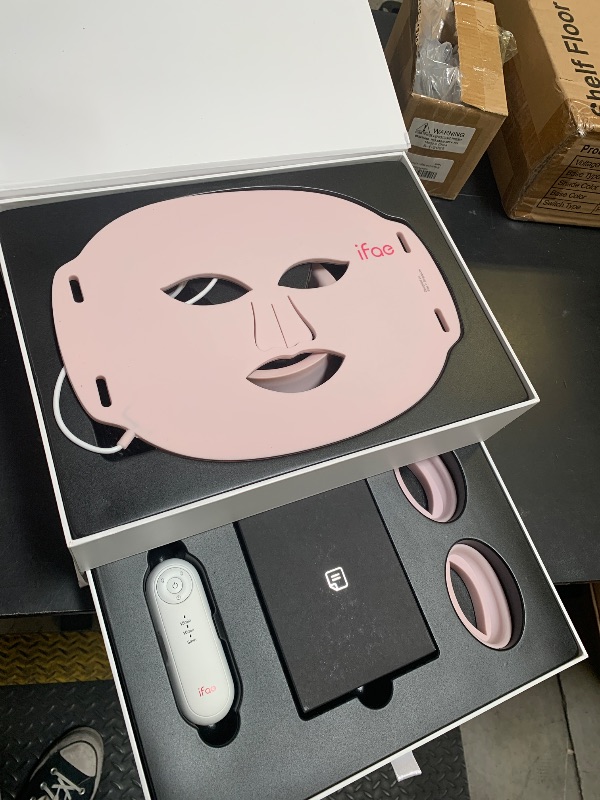Photo 1 of IFAE Red Light Therapy Mask for Face and Neck, 7 Colors Led Face Mask Light Therapy with Eye Protection and Remote, Rechargeable Ergonomic Design for True Anti-Aging Skincare at Home