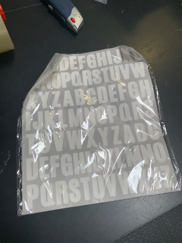 Photo 1 of 10 Sheet Small Letter Stickers - 1 Inch White Vinyl Self Adhesive Alphabet Stickers Stick On Letters for Arts Crafts Outdoor Sign Wall Mailbox Windows Doors Car Poster Board (White, 1 Inch)