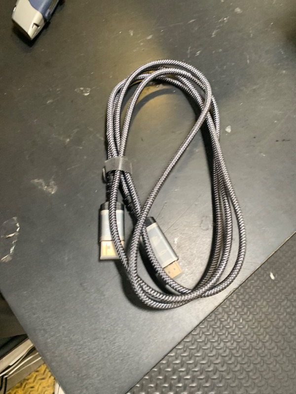 Photo 1 of Highwings 4K DisplayPort to HDMI, Uni-Directional Only, 6.6ft DP (Source) to HDMI (Display) 1.4 Cable, 4K@30Hz, 2K@60Hz, 1080P Full HD, Braided Cord for Dell, NVIDIA, AMD, Monitor, Projector (Grey)