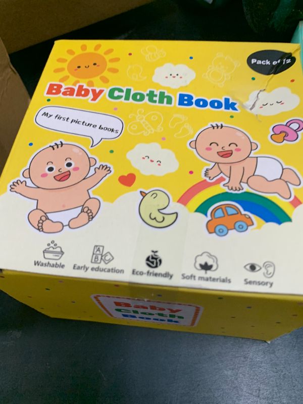 Photo 1 of OKOOKO 12PCS Soft Baby Books, Soft Cloth Books, Bath Toys, Crinkle Washable Non-Toxic Early Education Preschool Learning Toy for Newborns Babies Infants Toddlers Kids