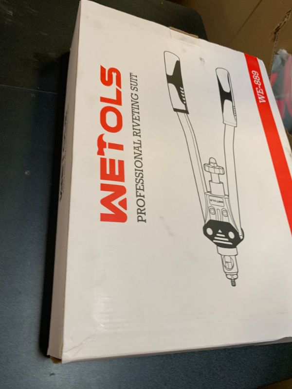 Photo 1 of WETOLS 16" Rivet Nut Tool, Professional Rivet Nut Tool Kit with 11 Metric & Inch Mandrels M3 M4 M5 M6 M8 M10 M12, 10-24, 1/4-20, 5/16-18, 3/8-16, 110pcs Rivnuts and Blow Carry Case - WE-889