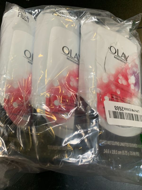 Photo 1 of Olay Makeup Remover Wipes, Regenerist Micro-Exfoliating Wet Cleansing Cloths, Facial Cleanser for Women - Exfoliates, Refreshes, Smooths Texture, Travel Approved, 30 ct - 3 Pack