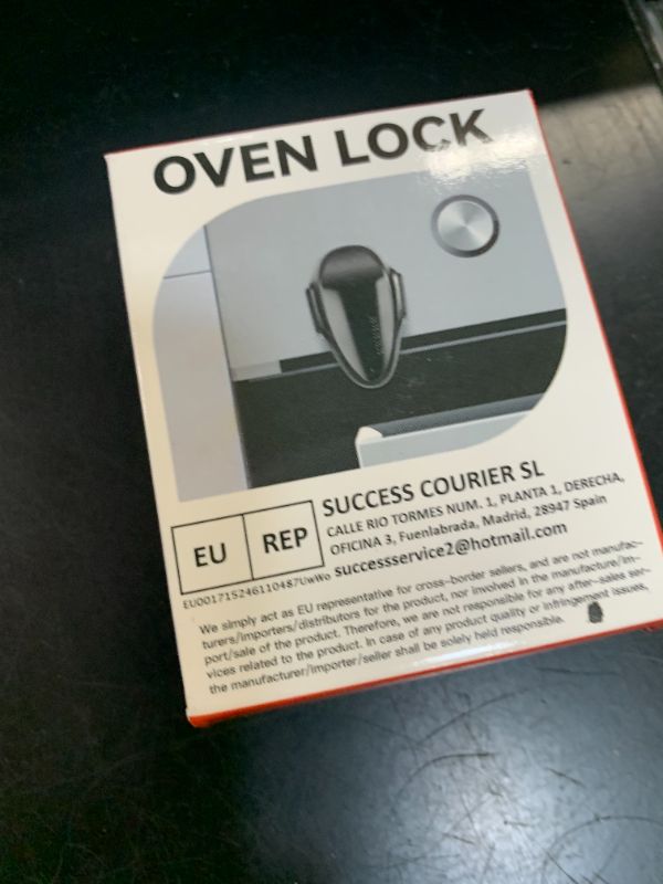 Photo 1 of Mom's Choice Gold Awards Winner - EUDEMON 1 Pack Childproof Oven Door Lock, Oven Front Lock Easy to Install & Heat-Resistant Material no Tools Need or Drill (Black)(ONLY for Flat Surface)
