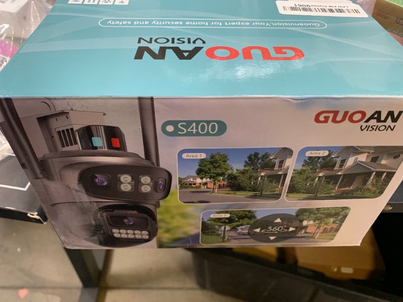 Photo 1 of GUOANVISION 6MP Security Camera Outdoor, Dual Lens Outside Cameras for Home Security with Cord, IP66 Waterproof, AI Tracking, Light Alarm, Color Night, 2-Way Talk, 24/7 Record,SD/Cloud