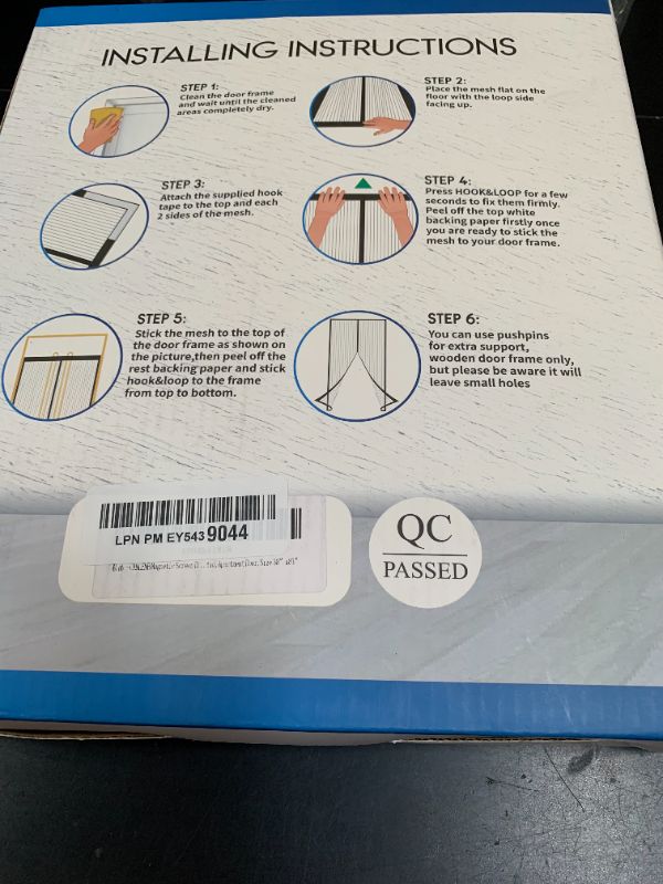 Photo 1 of CANLENE High-Density Magnetic Screen Door Mesh for Home and Patio, Tear Resistant Backdoor Screen Net with Magnetic Closure