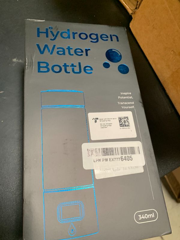 Photo 1 of Hydrogen Water Bottle - Portable, Rechargeable, LED Timer, Aluminum and Glass, 5000 PPB Hydrogen in 10 Minutes, for Husband, Father, Friend & Family, for Sports, Home, Office (Green, 340ml)