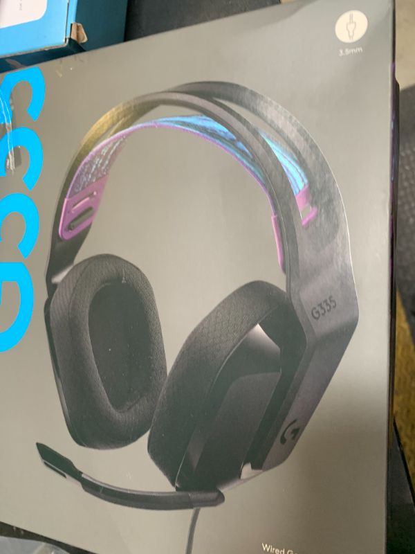 Photo 1 of Logitech G335 Wired Gaming Headset, with Flip to Mute Microphone, 3.5mm Audio Jack, Memory Foam Earpads, Lightweight - Black