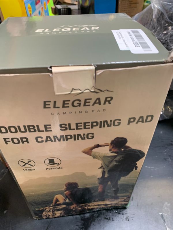 Photo 1 of Elegear Double Sleeping Pad for Camping, 4.7" Ultra-Thick Self Inflating Camping Pad 2 Person with Pillow Built-in Foot Pump, Portable Camping Sleeping Mat for Backpacking Hiking Tent(Army Green Full)