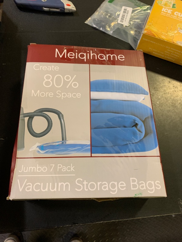Photo 1 of Vacuum Storage Bags 7 Jumbo, Space Saver Sealer Bags,Plastic Packaging Bags,Compression Bags for Clothes, Pillows, Comforters, Blankets, Bedding