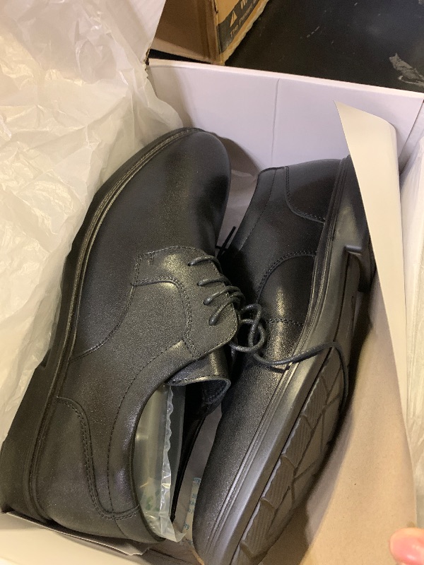 Photo 1 of HEEZ Mens Dress Shoes Oxford Shoes for Men Split Leather Comfortable Nonslip Formal Business ShoesSize 9.5 Black
