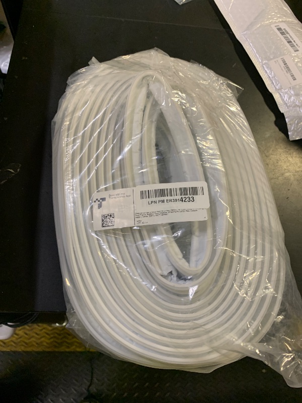 Photo 1 of Weather Stripping Door Seal Strip - Soundproof Q Foam for Door Frame, Exterior Large Gap - Easy to Install (White, 50FT)