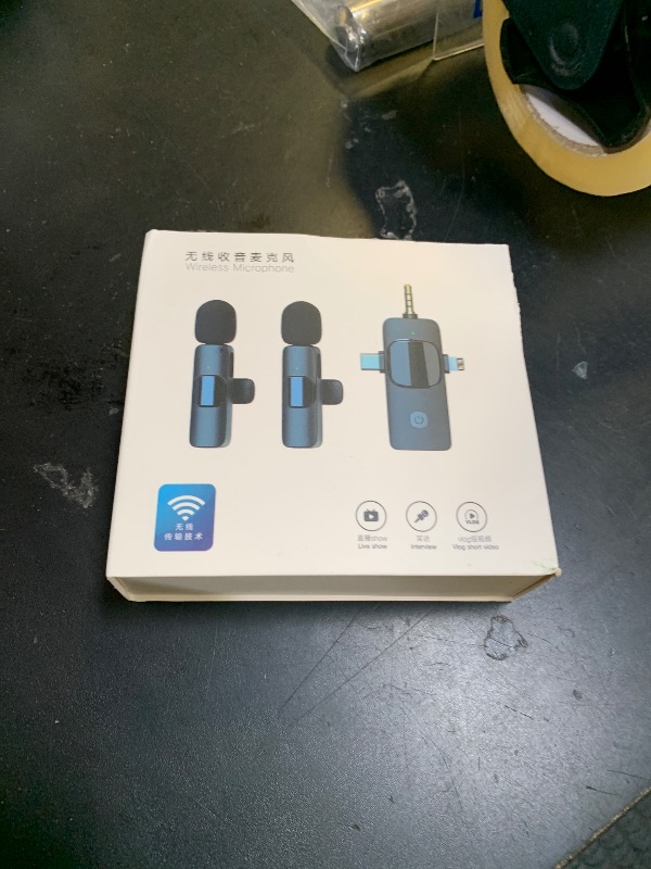 Photo 1 of 4 in 1 Wireless Lavalier Microphone for iPhone/USB C Android/Camera/Laptop PC,Mini Microphone 2.4G Ultra-Low Delay with Noise Reduction Cordless Lapel Mics for Video Recording, Vlog, YouTube, TikTok