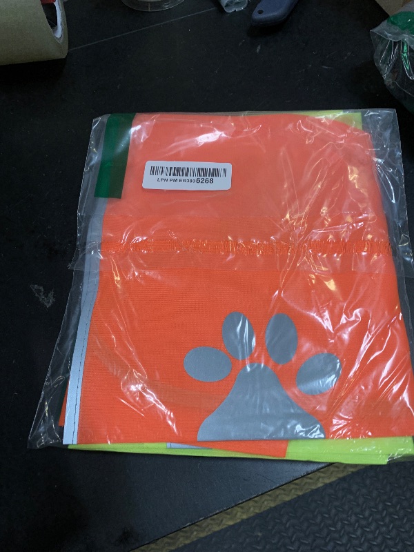 Photo 1 of 2 Pieces Dog Reflective Vest Adjustable Dog Safety Service Vest Pet High Visibility Apparel for Hunting Outdoor Activities Walking at Night(XL,Orange, Fluorescent Yellow)