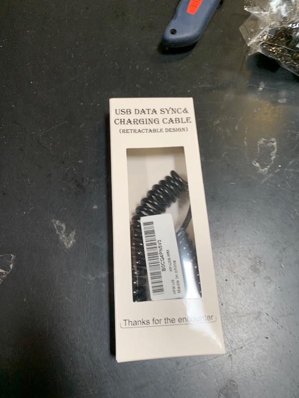 Photo 1 of USB to USB-C and Lightning Cable Combo 2 in 1 Coiled Cable Apple Carplay & Android Auto Compatible [MFi & 3A Fast Charge & Data Sync] Coiled Lightning and USB C Cable for iPhone 16/15/14/13/12/Android
