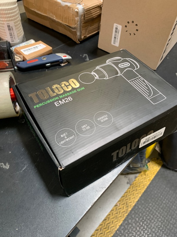Photo 1 of TOLOCO Massage Gun, Deep Tissue Back Massage for Athletes for Pain Relief, Percussion Massager with 10 Massages Heads & Silent Brushless Motor, Gifts for Fathers Day, Black