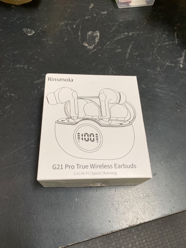 Photo 1 of Wireless Earbuds, 2025 Bluetooth 5.4 Headphones 3D Hi-Fi Stereo Bass Ear Buds, 4 ENC Noise Cancelling Mic, 40H USB-C in-Ear Earphone Sport, 3g IP-X7 Waterproof Workout Gym for Laptop Pad Android iOS