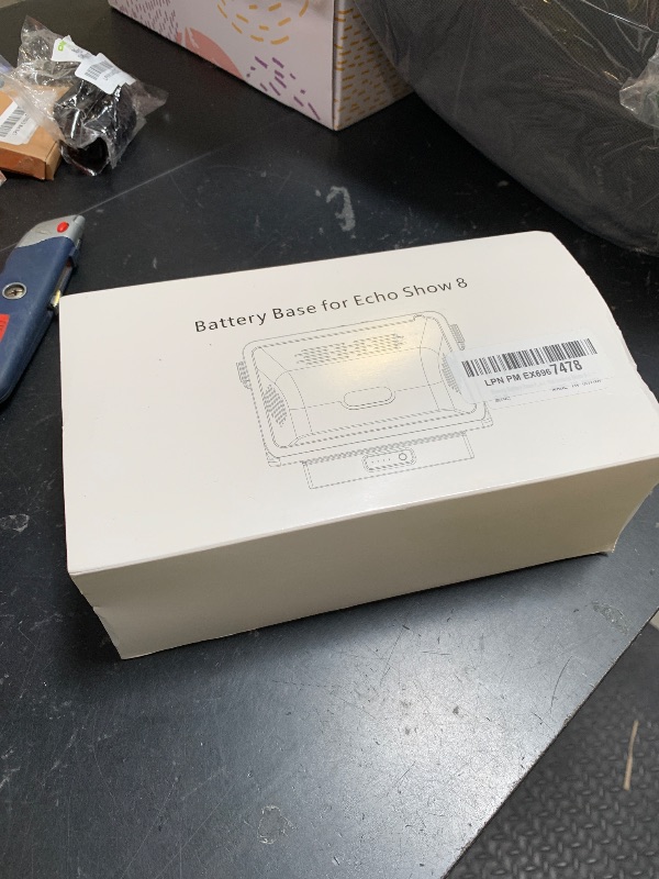 Photo 1 of Blanou Battery Base for Show 8 1st & 2nd, Portable Show 8 Charger, Xiaodu Smarts Speaker Battery Stand 15600mAh, 9.5 Hours Work Time Protector with Handle?White?Not Include Show 8?…