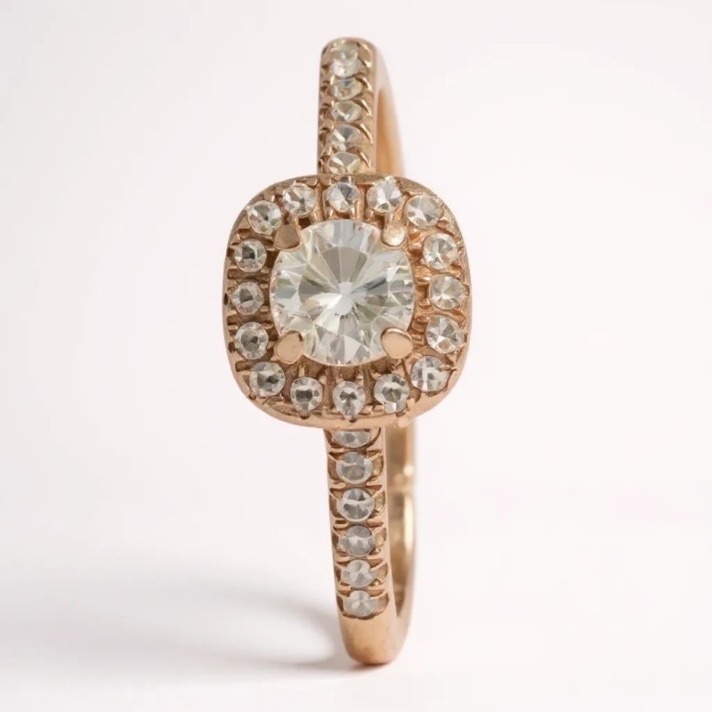 Photo 1 of 14K ROSE GOLD 1cwt DIAMOND RING 2G #24