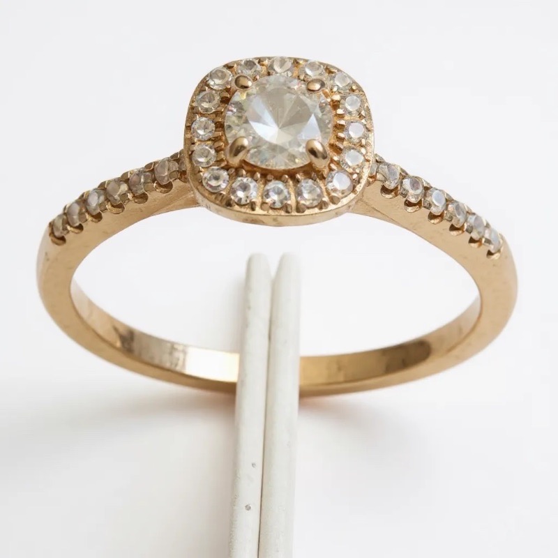 Photo 1 of 14K ROSE GOLD 1cwt DIAMOND RING 2G #24