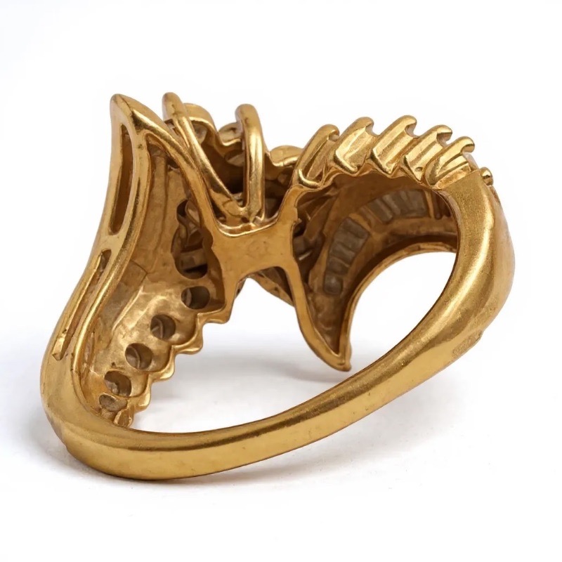 Photo 1 of 10K YELLOW GOLD 2cwt DIAMOND RING 6G SIZE 8