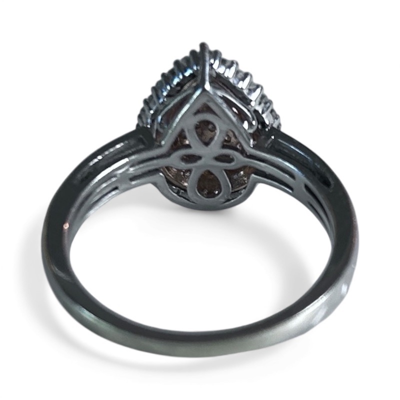 Photo 1 of 14K WHITE GOLD W. 50CT DIAMOND RING-4G SIZE 8 #22